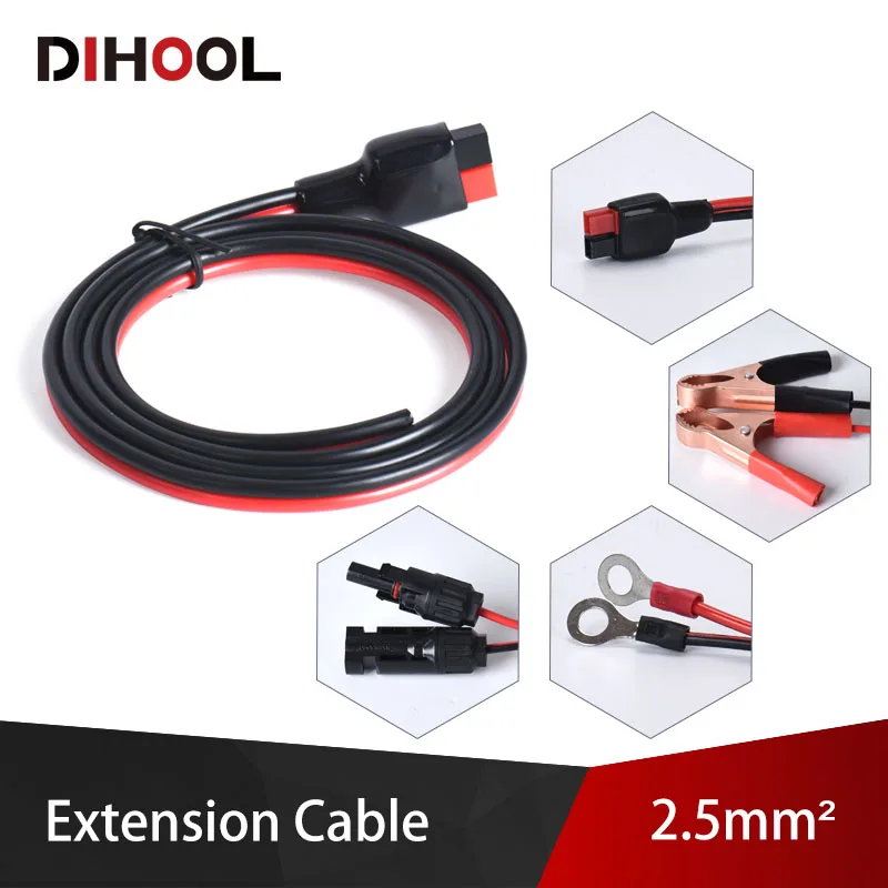 2.5mm² Extension Cable with Anderson Connector,Solar PV MC,M8 Ring terminal,Crocodile clips 30A 600V Power Battery Extended wire afbeelding
