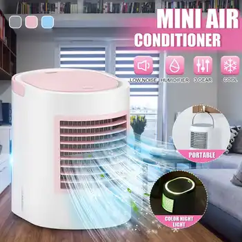 

7 Color Night Light Create Design Air Cooling Fan Machine Home Car Office USB Mini Portable Humidifier Desktop Air Conditioner