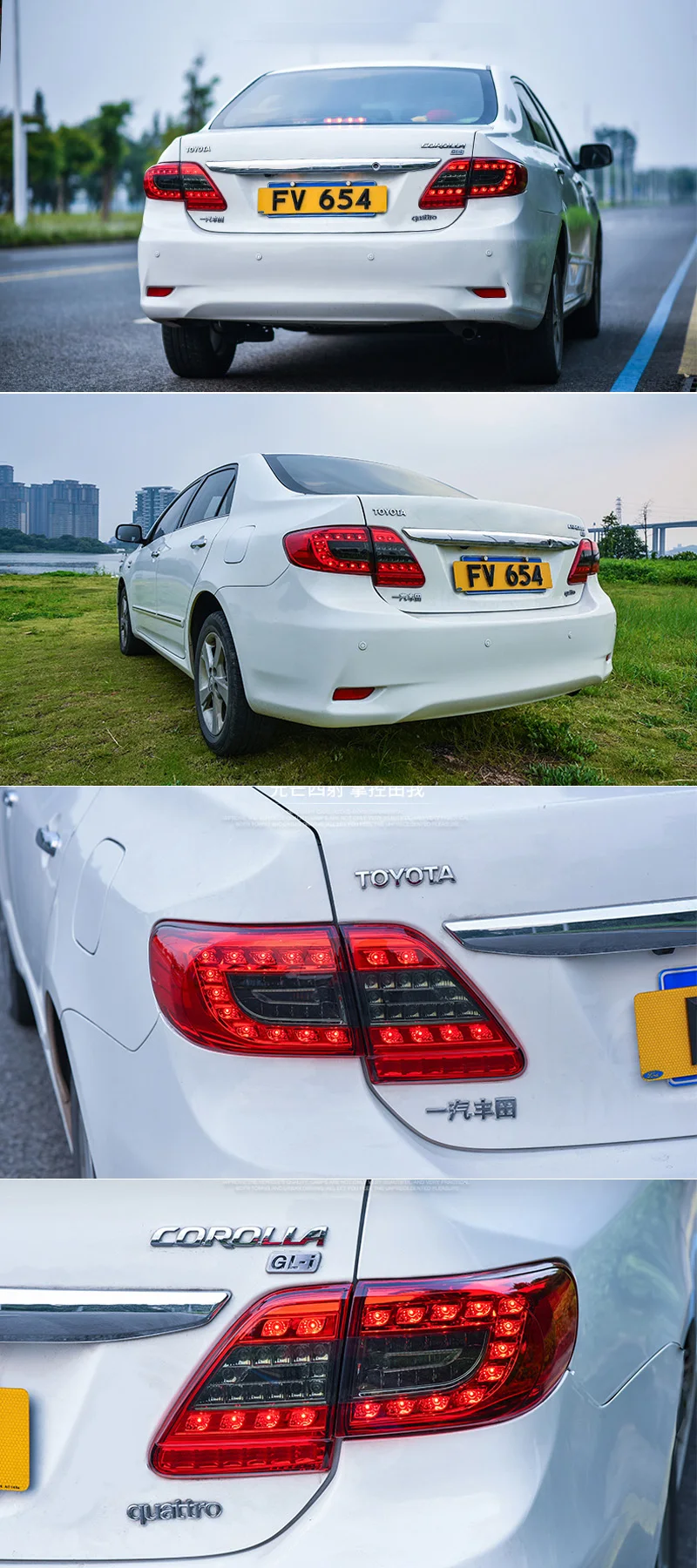 Автомобильный Стайлинг, задний фонарь для Corolla, задний светильник s 2011-13, Altis, светодиодный задний светильник, задний фонарь, СВЕТОДИОДНЫЙ DRL+ тормоз+ Парк+ сигнальный стоп-сигнал