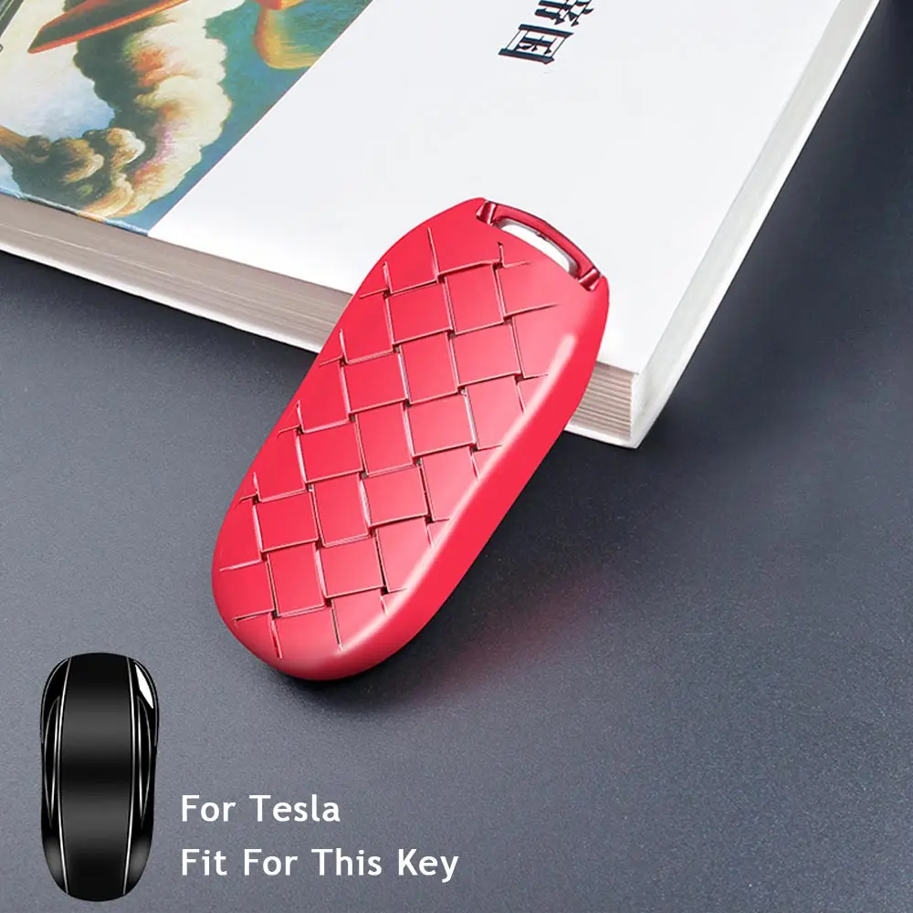 Мягкий чехол для ключей автомобиля из ТПУ для Tesla, модель X, чехол для автомобильного ключа, украшение, стильный брелок для ключей, 3 кнопки, ключница - Название цвета: Option 2