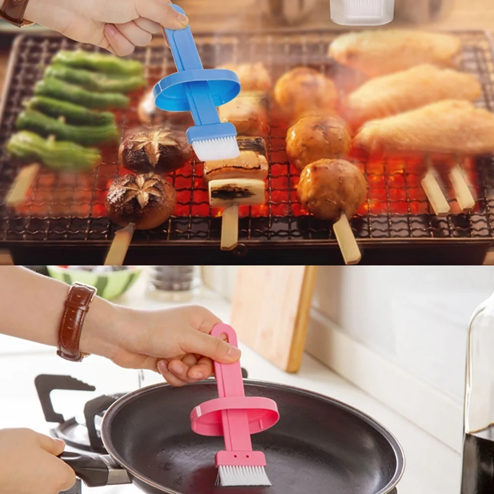 Silicone BBQ Brush Barbecue Cleaning Brush Baking Bread Cooking Oil Cream Tools Multipurpose Kitchen Utensil Tool Random