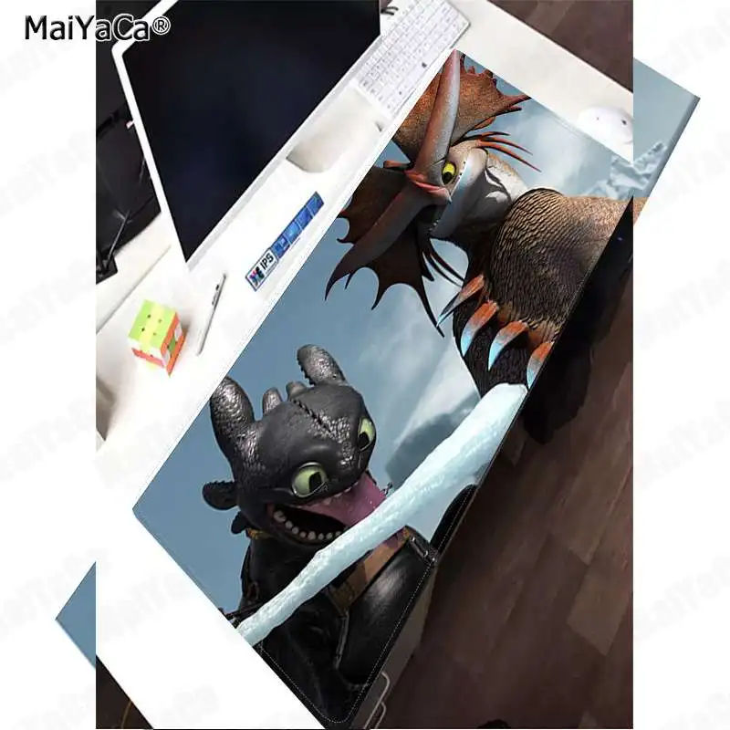 Подарочный коврик для MaiYaCa мальчика, Как приручить дракона, DIY дизайн, игровой с узором, коврик для мыши,, большой коврик для мыши, коврик для клавиатуры
