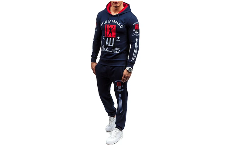 AliExpress г., весна-осень, стиль, Европейский и американский стиль, мужской свитер с капюшоном, спортивные штаны, комплект Ouma, мужская одежда