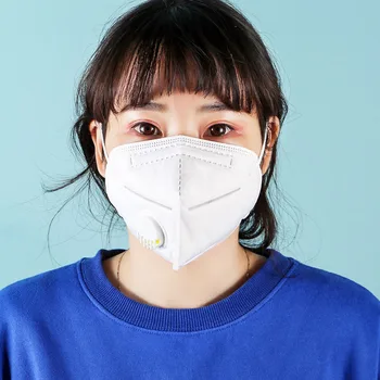 

Pm2.5 Dust Masks Reusable KN95 Mask Valved Face Mask N95 Protection Face Mask White Mouth Cover Filter Dropshipping Support