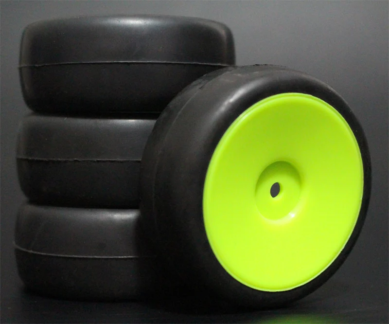 1/10 고무 타이어 RC 레이싱 카 타이어 온로드 휠 림, HSP HPI RC 카 부품 직경 65mm 타이어 94123-94122 에 적합, 4 개