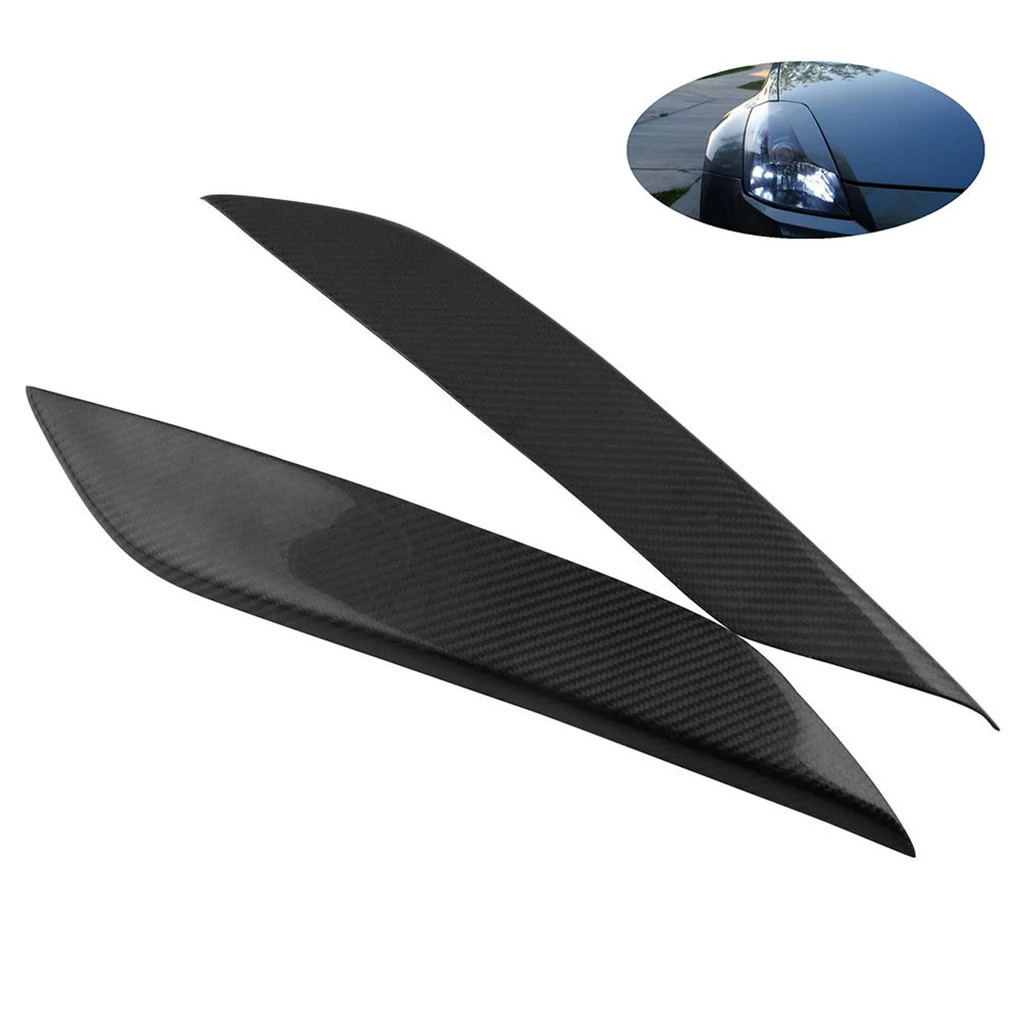 

1 Pair Replacement for NISSAN 03-09 350Z Z33 FAIRLADY Carbon Fiber Headlight Eye Lid Eyelids Cover