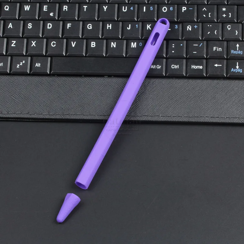 Новинка для Apple Pencil 2 Чехол Мягкая силиконовая ручка-стилус для планшета держатель для iPad Pencil 2-го поколения крышка Насадка На глушитель сумка сумки - Цвета: Purple