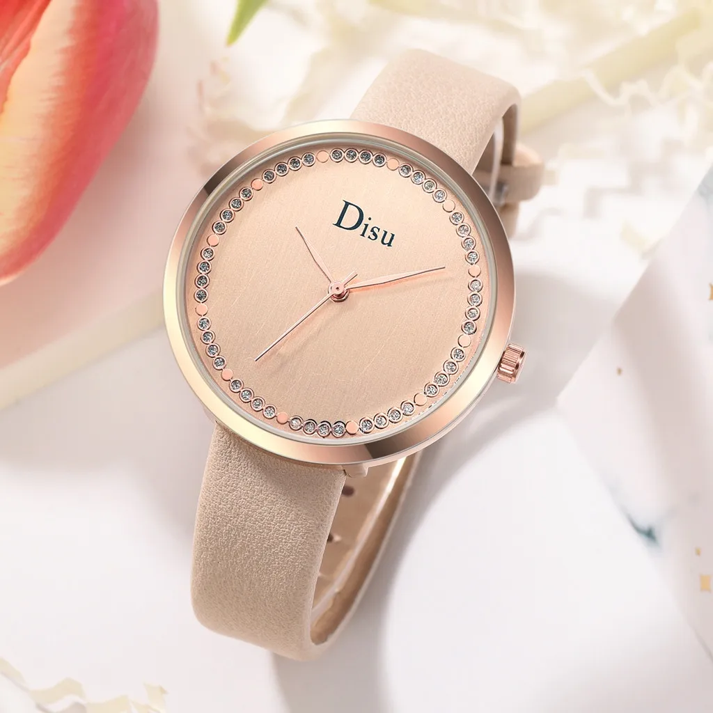 

Women's Quartz Leather Band Strap Watch Analog Wrist Bracelet bracelet Watch Set Women's Minimalist Quartz Leather Band Strap&50