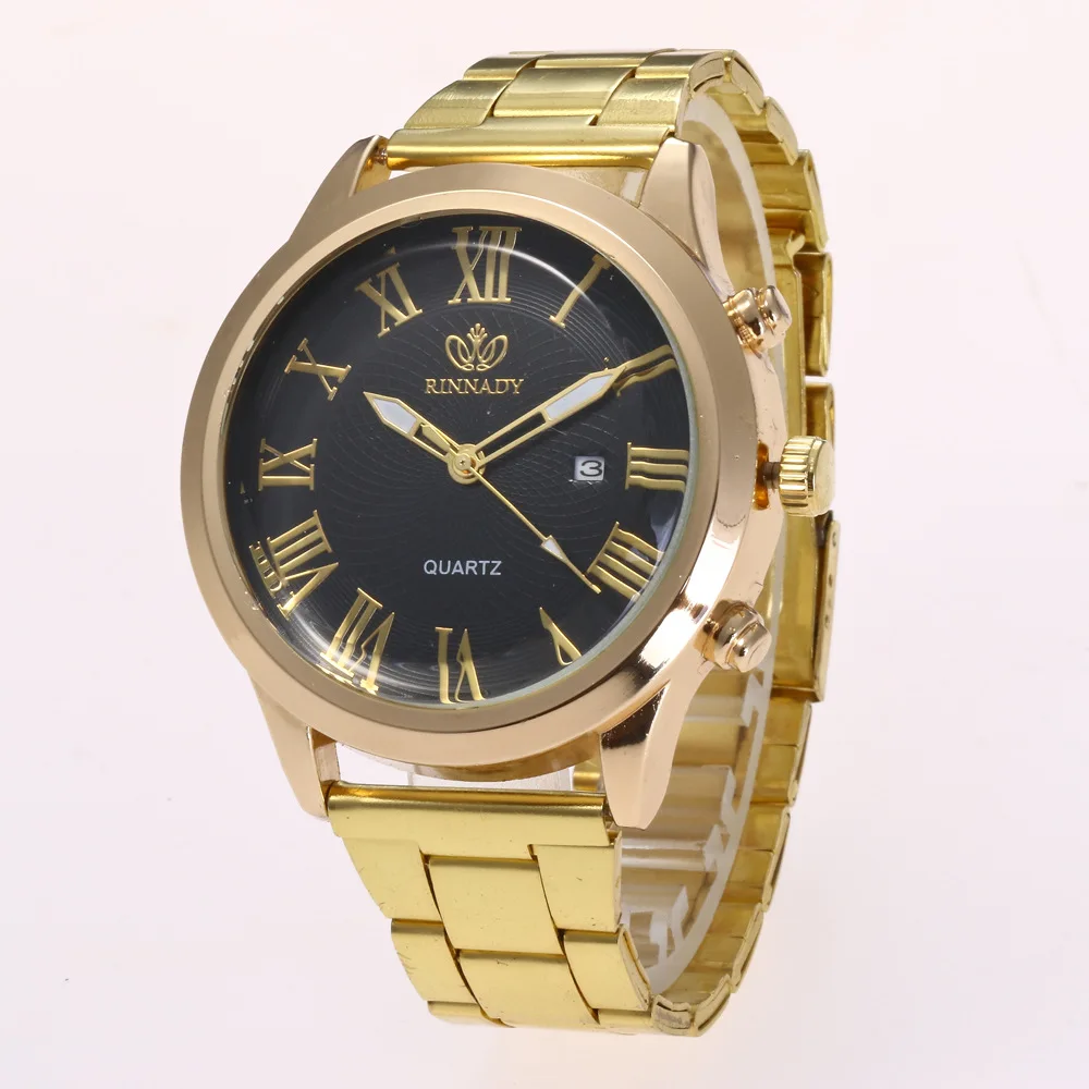 

Hot Selling Fashion Men's Watch Roman Measuring Large Dial Calendar he ggs dai Quartz Watch