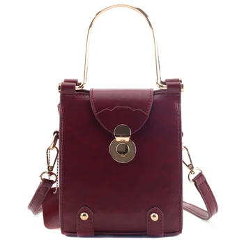 

Vintage fashion Small Tote bag 2019 New High Quality PU Leather Women's Designer Handbag Lock Shoulder Messenger Bag Purses