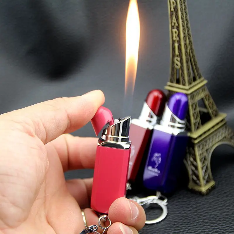 lipstick pendant creative lighter Mini Lipsticks Cigarette Lighters Lady's Smoking Gift Cute shape New Creative Butane | Дом и сад