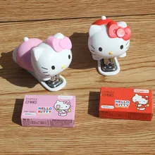 1 шт. розовый/красный котенок/панда канцелярские принадлежности Детский мультфильм Мини милый портативный степлер набор