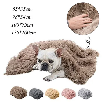 

5 Colors Soft Fleece Pet Blanket Long Plush Dog Bed Blankets Cat Sleeping Mats Chihuahua Husky Soft Warm Puppy Cushion Beds Mats