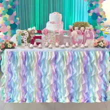 Обжимные клещи с фатиновой юбкой Юбка для стола на Рождество Свадебная вечеринка украшения