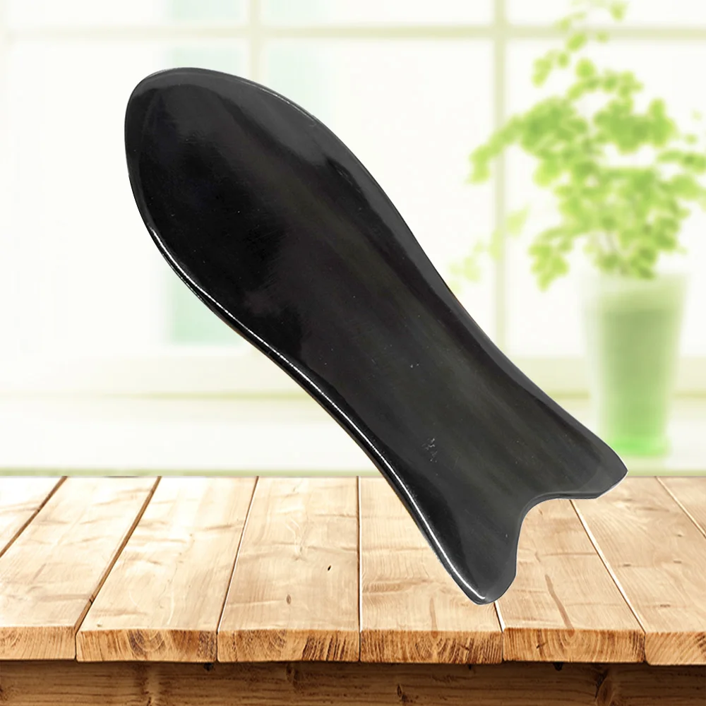 

Good quality! Massage Tool body meridian Guasha board Buffalo Horn/Scrapping plate scraper V-line slimming