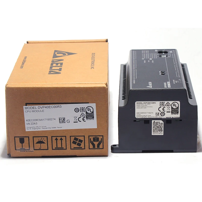 

Delta PLC Pogrammable Logic Control DVP40EC00R3 DVP40EC00T3 EC3 Series PLC DI 24 DO 16 Transistor relay RS-232/RS-485 100-240VAC