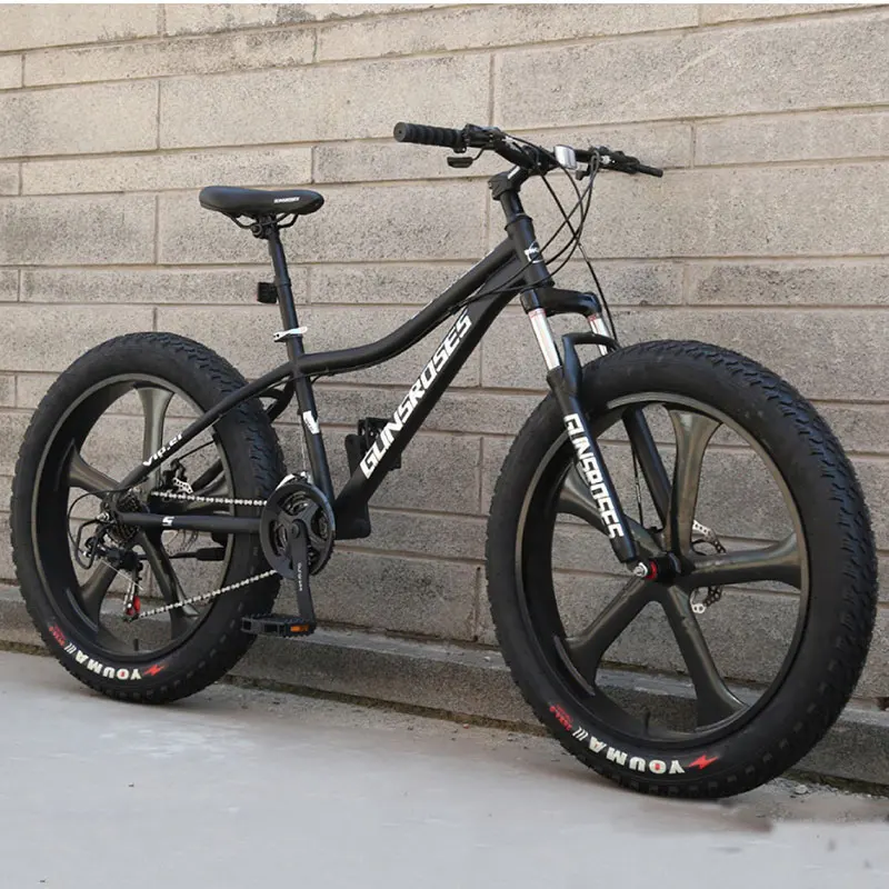 Mountain Bike 4.0 Super Wide Tire Snow Bike Off-road Bicycle Male And Female Students Beach Adult Bicycle Five-knife Wheel Mountain Bike 4.0 Super Wide Tire Snow Bike Off-road Bicycle Male And Female Students Beach Adult Bicycle Five-knife Wheel