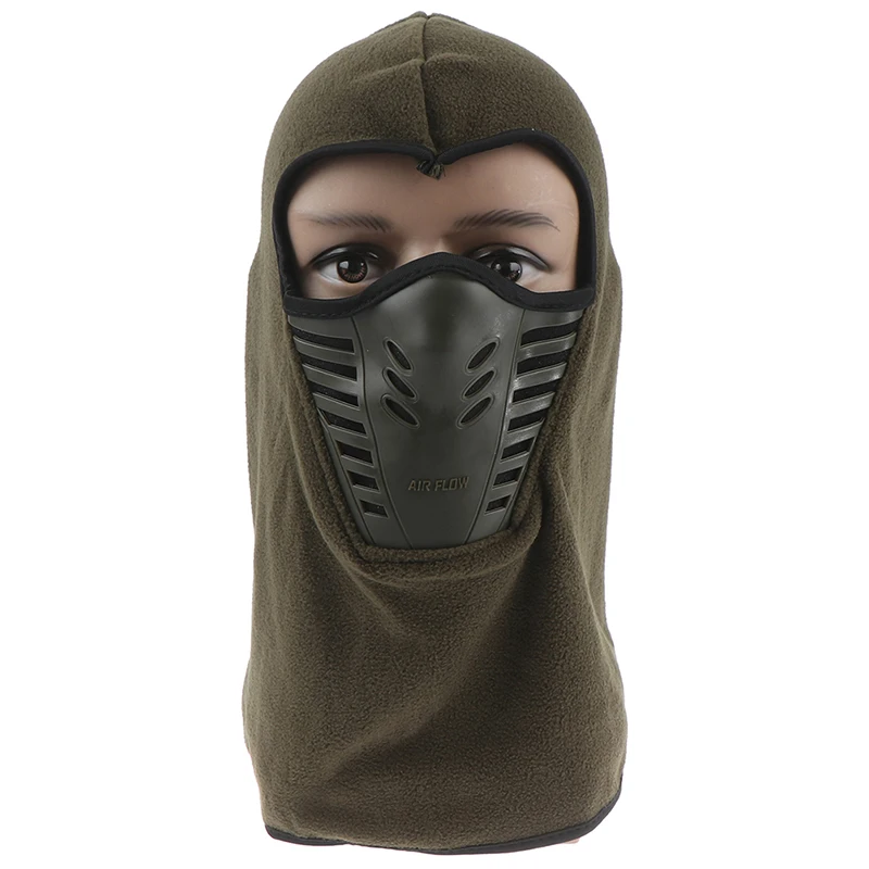 Маска для лица, для улицы, зимняя, теплая, для велосипеда, альпинизма, катания на лыжах, ветрозащитная, угольный фильтр, тепловой, флис, защита головы