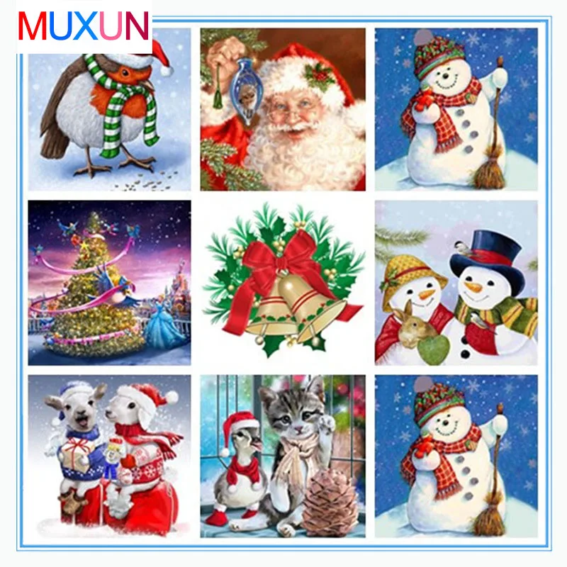 

Christmas Card Gift Full Square / Round Drill 5D Diy Diamond Painting Embroidery Cross Stitch New 3D Mosaic Art Home Decor Lx689