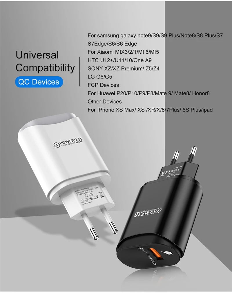 Lovebay Quick Charge 3,0 USB зарядное устройство для телефона для iPhone 11 Pro Max Xiaomi huawei AFC FCP Универсальное зарядное устройство для быстрой зарядки
