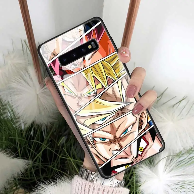 06 Dragon Ball Son Goku чехол из закаленного стекла для samsung Galaxy S10 S10e S9 S8 Note9 Note 10 Plus 5G A50 A30 края из ТПУ Couqe - Цвет: 06