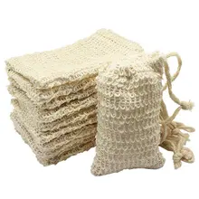 10 Pack Natural Sisal Soap Bag Exfoliating Soap Saver Pouch Holder