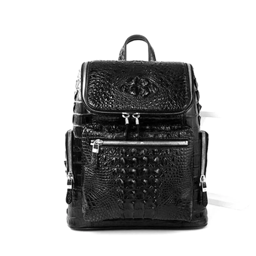 

ousidun new crocodile leather travel men backpack leisure fashion male backpack personality business trip