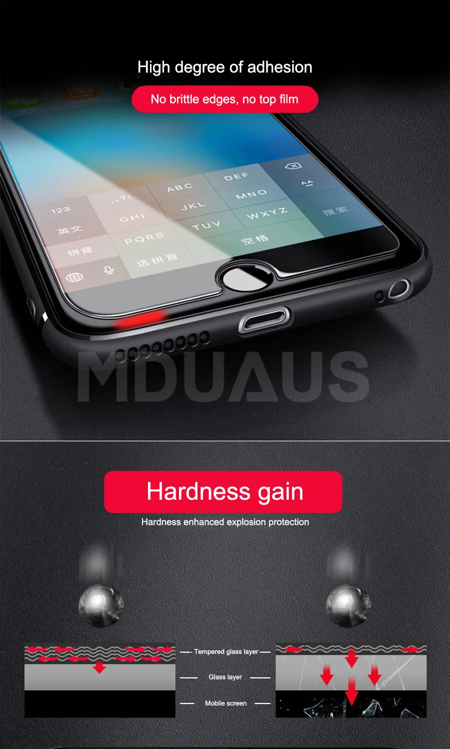 Закаленное стекло для iPhone 7 8 6 6S Plus защита экрана закаленное 9H HD защитная пленка для телефона для iPhone X XR XS Max 5 5S SE чехол
