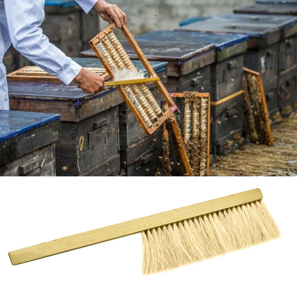 Инструменты для пчеловодства деревянная щетка для пчеловодства два ряда конский хвост волосы новые щетки для пчеловодства оборудование для пчеловодства