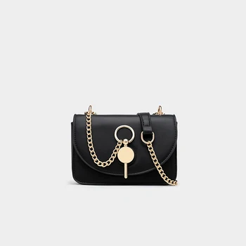 

Popular Korean Style Mini Bags Vegan Leather Women Small Shoulder Bags High Quality PU Metal Chain Ladies Small Crossbody Bags