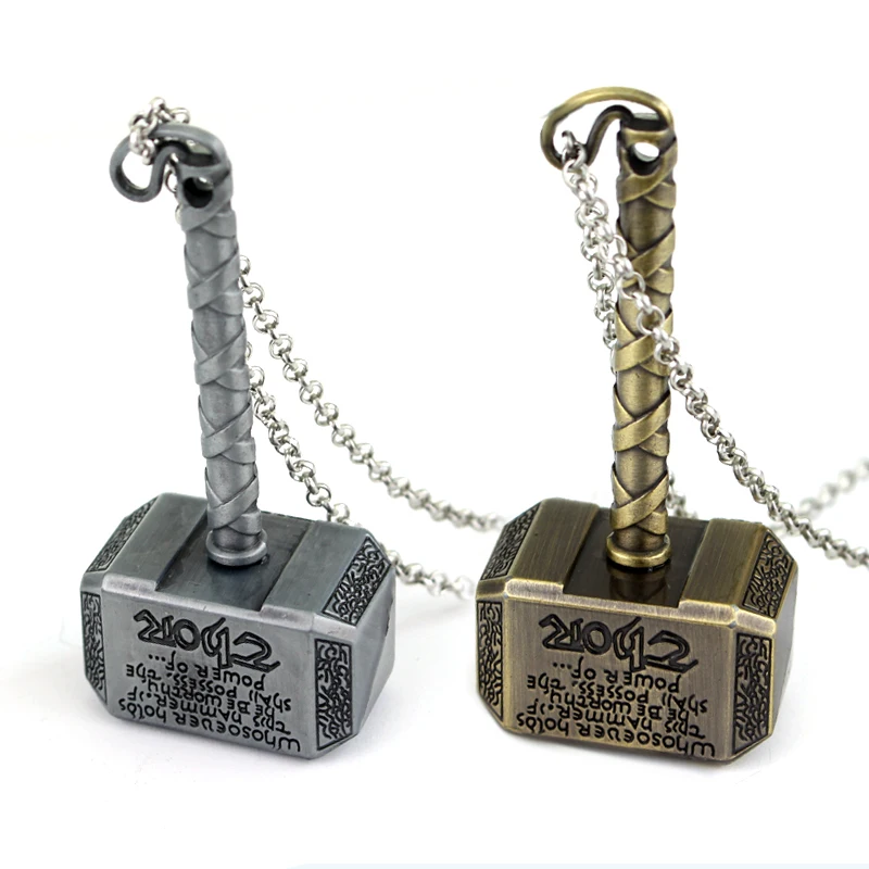 Марвел Тор ожерельлье молоток Mjolnir Темный мир Ragnarok подвеска Викинг один Loki