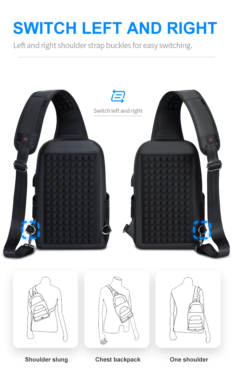 Мужская сумка-мессенджер, usb зарядка, многофункциональная сумка-мессенджер, водонепроницаемая, Большая вместительная, Оксфорд, сумка через плечо