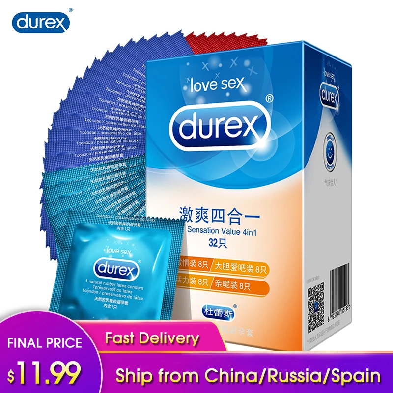 Презервативы Durex из натурального латекса 32 шт. 4 вида|Презервативы| |