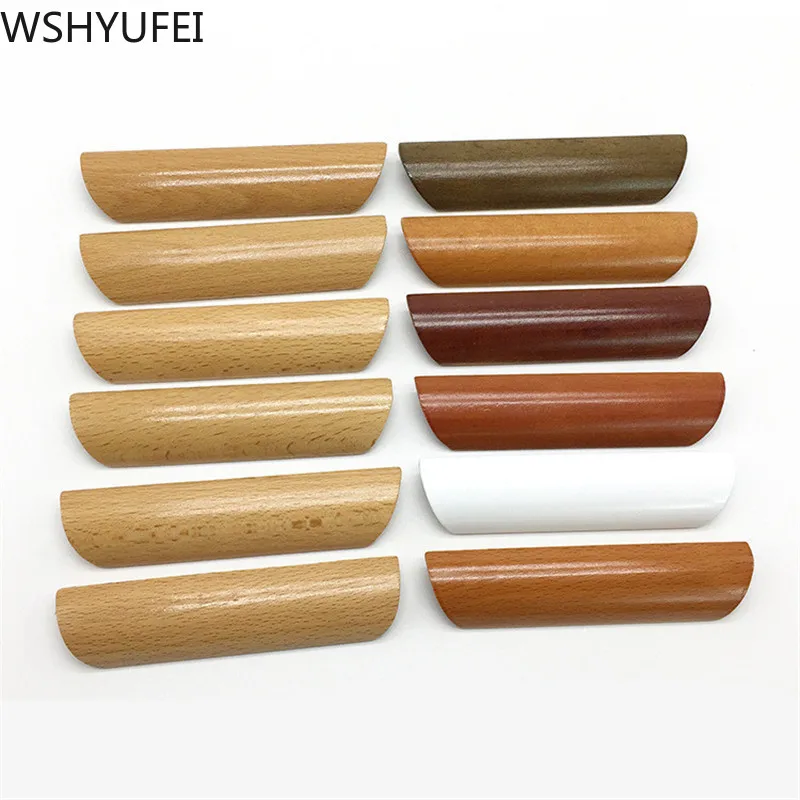 WSHYUFEI 2 шт. кухонная ручка для шкафа мебели твердая деревянная дверной ящик