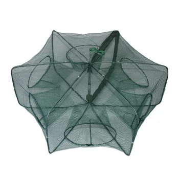 

6/8/12 Holes Folding Fishing Network Foldable Automatic Fishing Net Shrimp Cage Crab Fish Trap Cast Net Cast Mesh