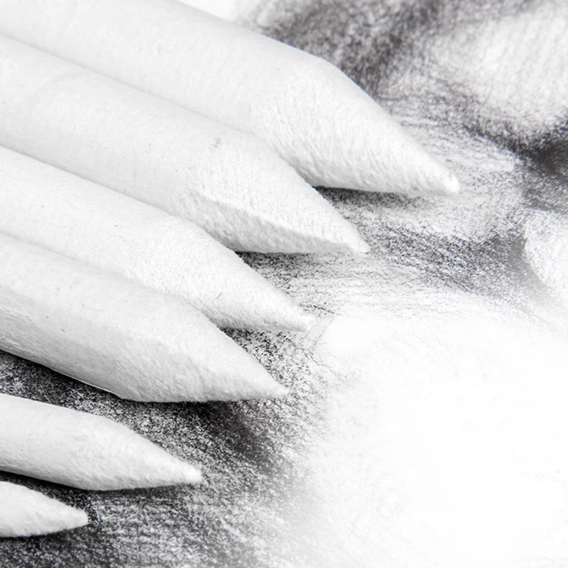 

6pcs/set Blending Smudge Stump Stick Tortillon Sketch Art White Drawing Charcoal Sketcking Tool Rice Paper Pen Supplies