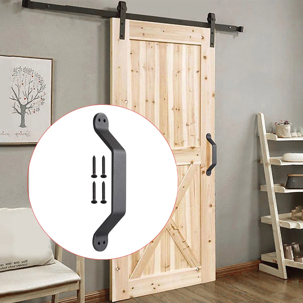 

Shed Garage Wine Cellar Hardware Cabinet Smooth Heavy Duty Barn Door Handle For Sliding Gate Easy Install Home Pulling Cast Iron