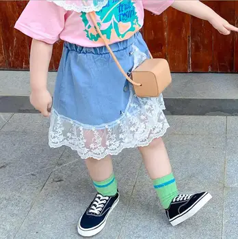 

2020 Hot Selling Baby Girls Denim Patchwork Skirt Summer Kids Girls Skirts 1-6T
