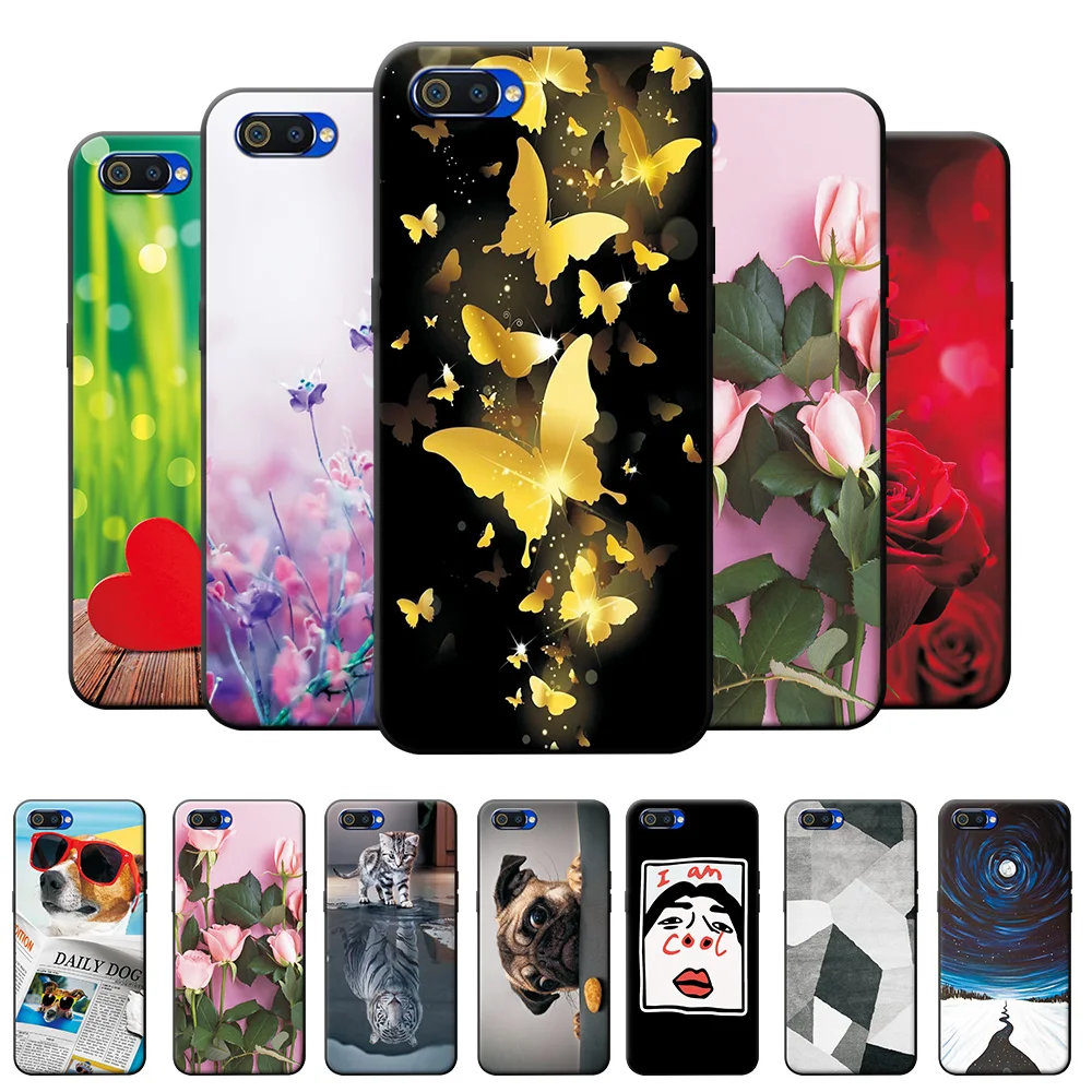 Чехол для OPPO Realme C2 чехол RealmeC2 C 2 черный из ТПУ OPPOA1K s A1K A1 K милый мультяшный телефона