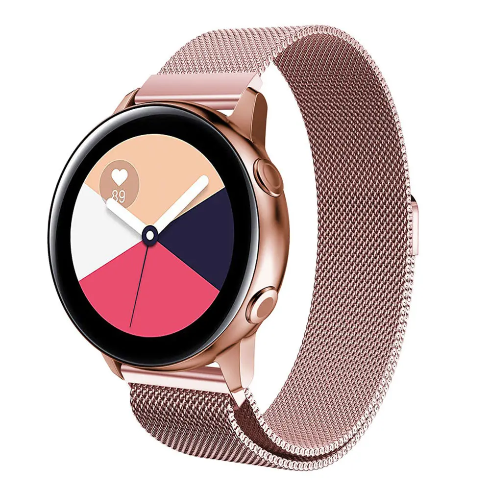 

Milanese Strap for Samsung Galaxy Gear S3 Frontier Band 22mm Stainless Steel Bracelet Watch Active 2 46mm/42mm Active2 40mm 44mm