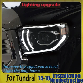 

For TOYOTA Tundra LED Head Lamp 2014-2018 Year Front Lights With Daytime Running Lights