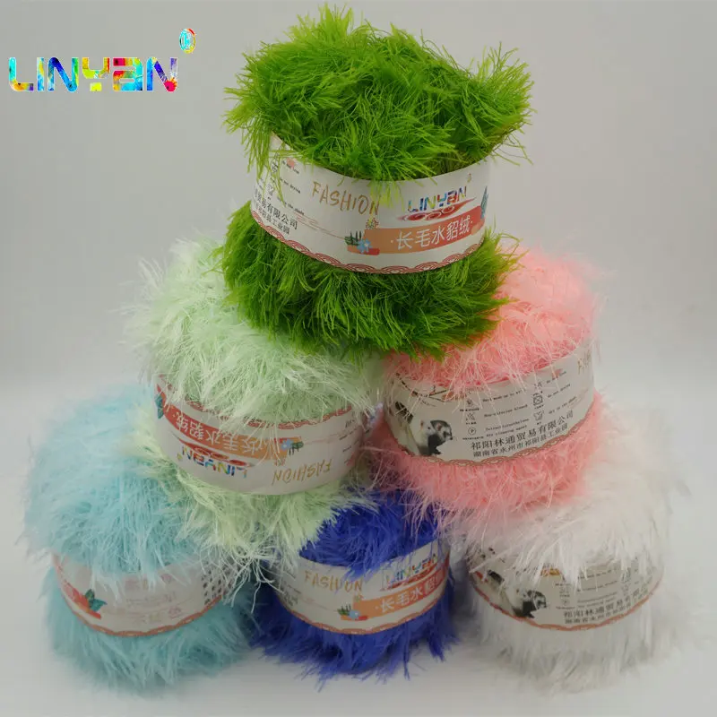 MadeM Fluffy Yarn 5x100gr-160mt %100 Polyester Eyelash Furry Hand Knitting  Crochet Fur Chunky Fancy Scarf Garments Decoration - AliExpress