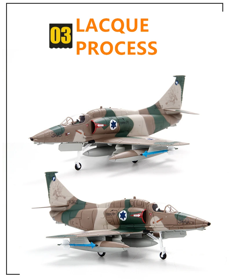 Terebo 1: 72 Американский A-4 модель самолета из сплава A4M Skyhawk боец военные орнаменты коллекция подарок