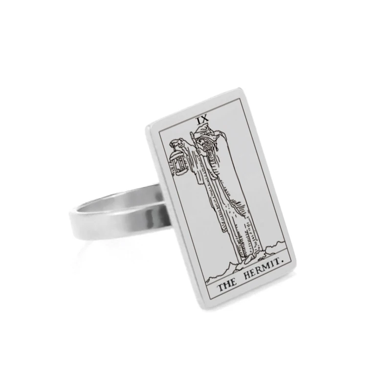 Dawapara Gold-Tone Tarot Card Stainless Steel Vintage Ring for Women - Major Arcana Inspired Jewelry