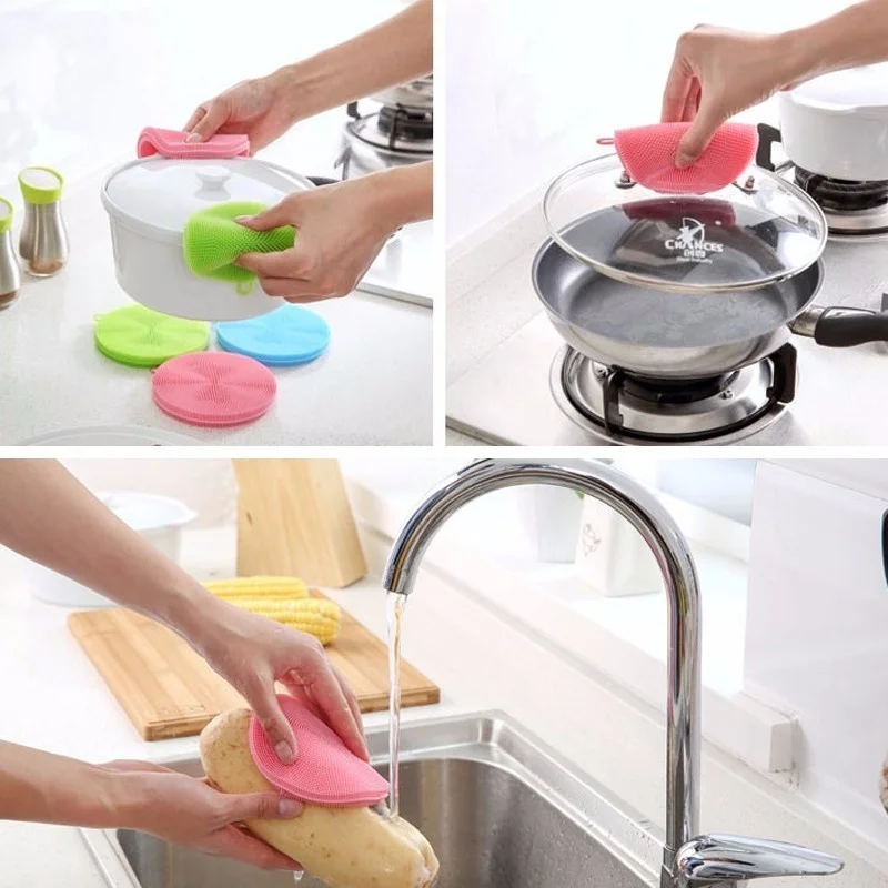 1 шт кухонные тряпки для вытирания пыли, салфетки, силиконовые щетки для мытья посуды