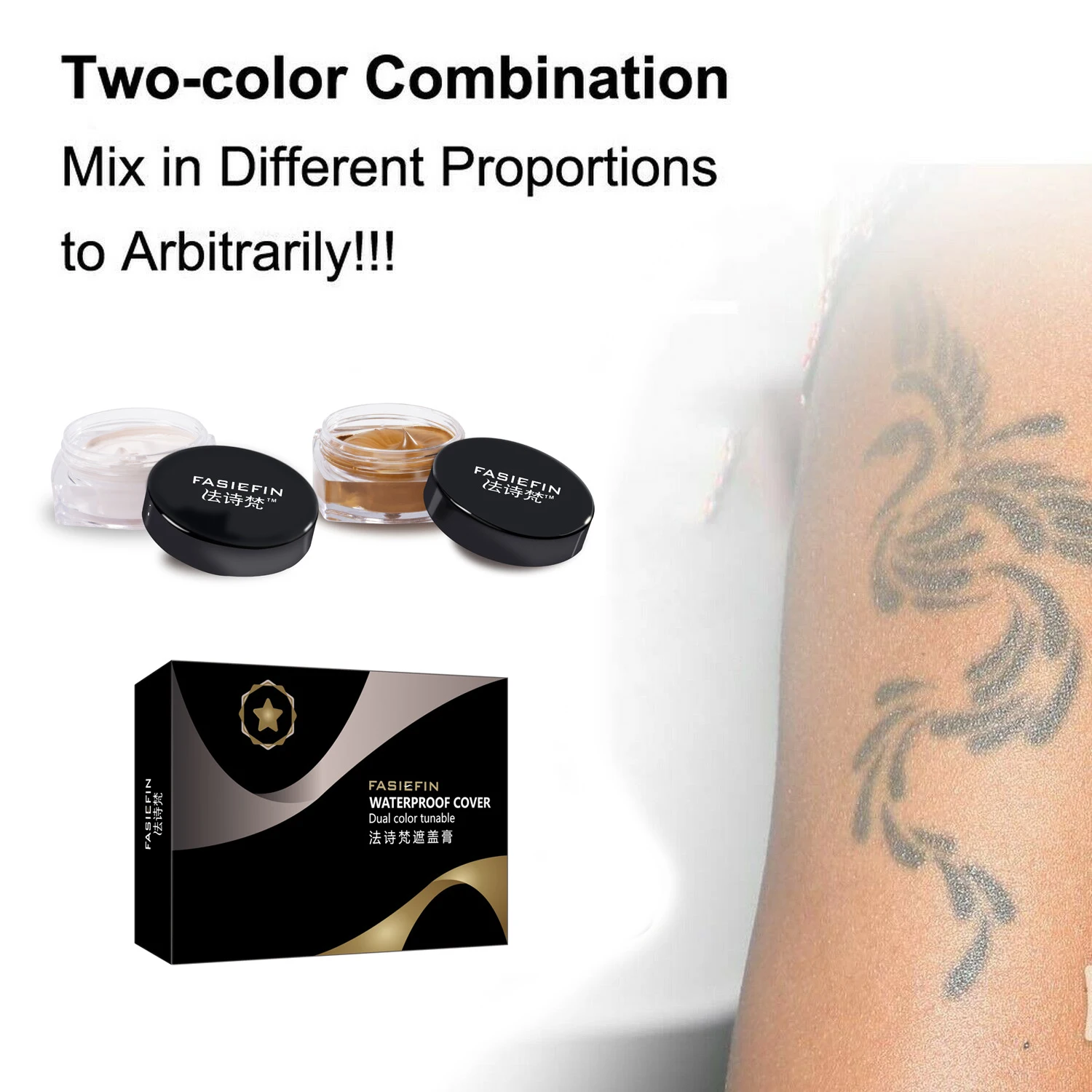 

Hide Blemish Cream Tattoo Scar Concealer Makeup Foundation Professional Full Cover Contour Facial Body Base Concealer Cream