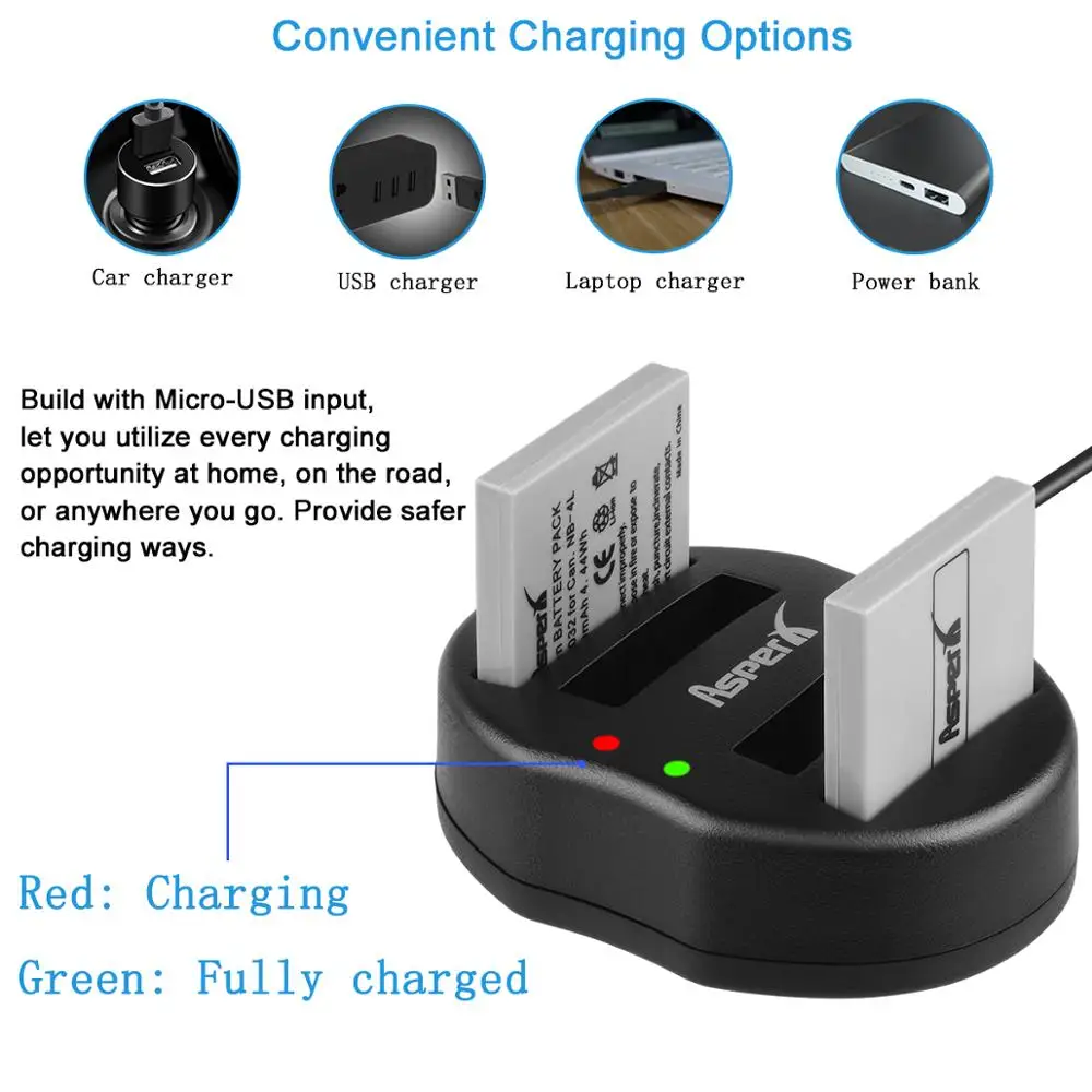2 шт. 1200 мА/ч NB 4L NB4L батареи + USB двойной Зарядное устройство для Цифрового