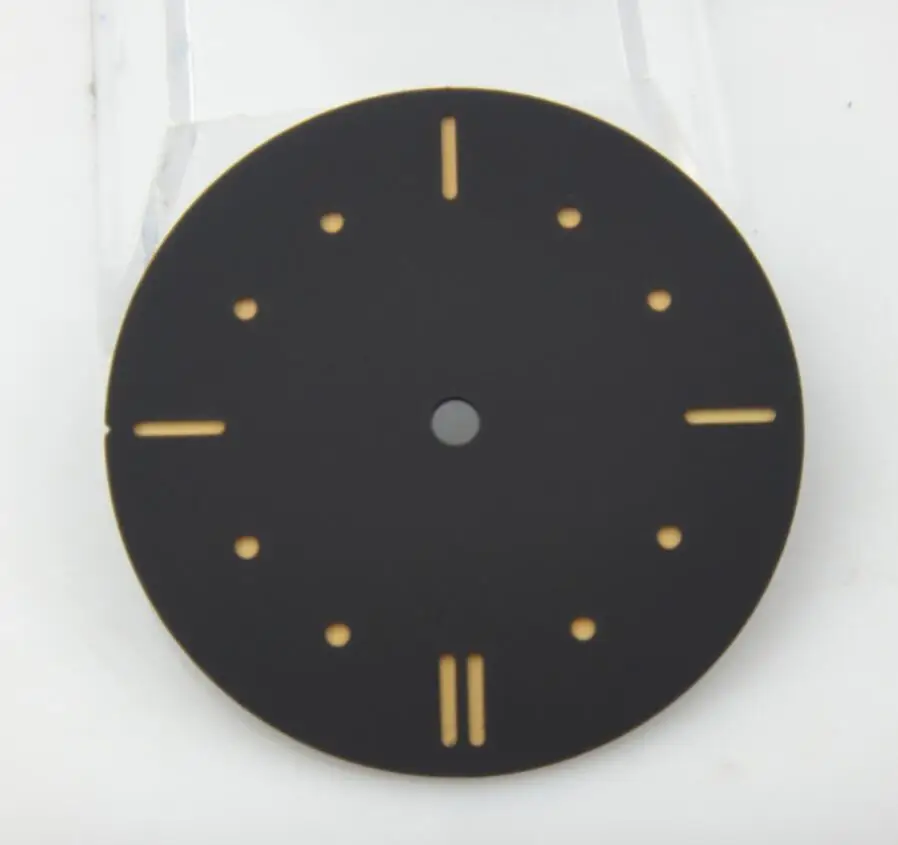 Watch Dial Accessories Watch Face Accessories Watch parts Watch dial 39mm Double-deck Sandwich black dial Dot number Green luminous for eta6497 6498 ST3600 ST3621 No second