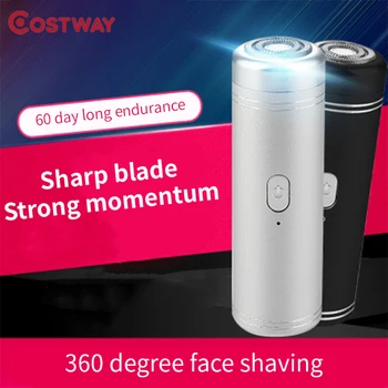

Costway Protable Mini Electric USB Shaver Rechargeable 4D Floating Blade For Men Face Razors Beard Trimmer Tool for Travel Home