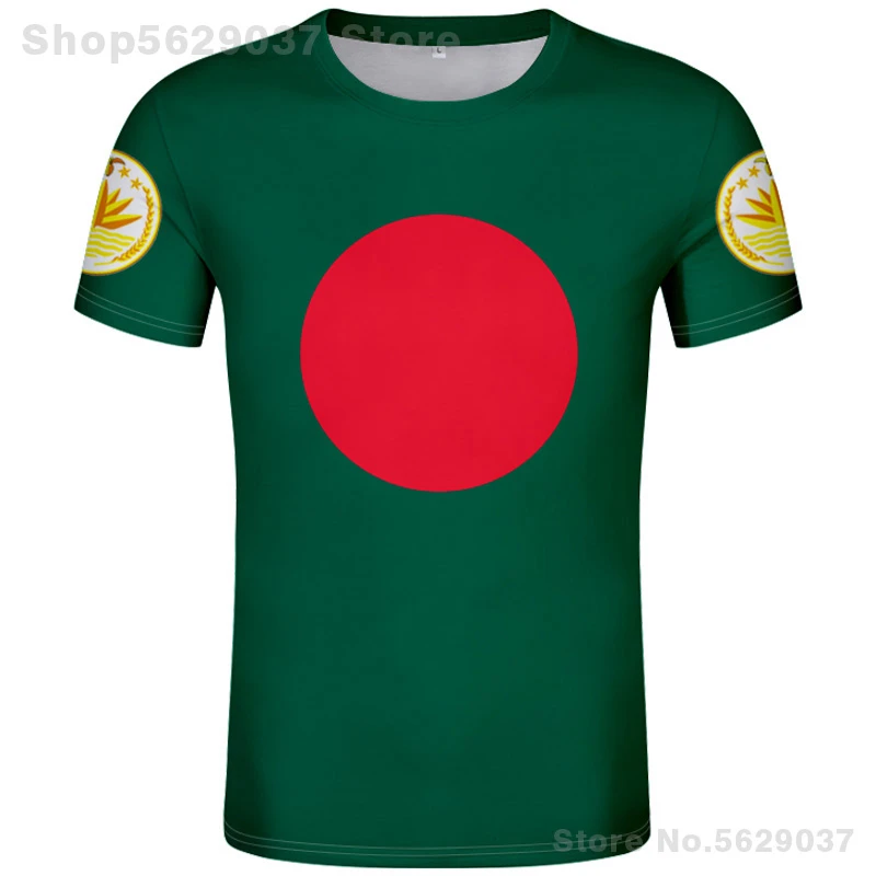 Bgd Bangladesh camiseta College camiseta Diy Bd bengalí nación bandera ropa negro estampado gratis hecho a medida Casual|Camisetas| - AliExpress